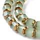 Brins de perles de jade imitation verre galvanisé GLAA-P003-C03-4