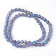 Chapelets de perles en verre électroplaqué EGLA-S133-6mm-02-2