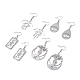 Chakra Theme Hollow Charm Dangle Earrings EJEW-JE04719-1