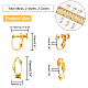 SUPERFINDINGS 48Pcs 2 Style Brass Clip-on Earring Findings Platinum Golden Screw Back Ear Wire Non Pierced Earring Converter with Loop Screw Earring Clips for Jewelry Making KK-FH0004-53-2