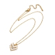 Сердечко латунный микропаве кубический цирконий кулон ожерелья NJEW-C076-25G-4