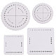 SUNNYCLUE 4Pcs Kumihimo Disks Set 4 Different Looms Braiding Disk 10cm 15cm Flat Round Square Kumihimo Beading Cord Disk Braiding Braided Plate for DIY Fine Thread Wire Beaded Kumihimo Board TOOL-SC0001-10-1