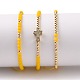 Verstellbare Nylonschnur geflochtene Perlen Armbänder Sets BJEW-JB05735-3