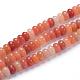 Chapelets de perle d'aventurine rouge naturel G-R408-5x8-18-1