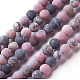 Frosted Natural Rhodonite Round Bead Strands G-E487-12-4mm-1