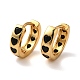 Серьги-кольца из латуни с микропаве из кубического циркония EJEW-L224-57G-04-1