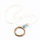 Ciondoli in bambù collane e orecchini set di gioielli SJEW-JS01028-2