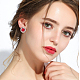 ANATTASOUL 5 Pairs 5 Style Cubic Zirconia Diamond Stud Earrings EJEW-AN0004-30-5