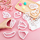 SUPERDANT 10 Styles Fruits Vegetable Polymer Clay Cutters Banana Fondant Cutters Strawberry Pineapple Cookie Shape Carrot Biscuit Cutter Grape Watermelon Craft Cutters BAKE-SD0001-01-3