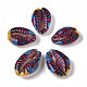 Printed Natural Cowrie Shell Beads SSHEL-R047-01-D04-2