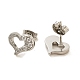 Серьги-гвоздики из нержавеющей стали 304 с микропаве из прозрачных кубических цирконий EJEW-H018-02P-06-1
