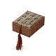 CHINOISERIE joya budista cajas arpillera envases colgantes OBOX-O001-B-02-1