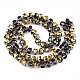 Electroplat Glass Beads Strands X-EGLA-Q092-8mm-D03-3
