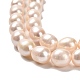 Fili di perle di perle d'acqua dolce coltivate naturali PEAR-E016-122-3