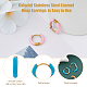 Dicosmetic 9 par 9 colores pendientes de aro de esmalte huggie EJEW-DC0001-30-4