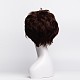 新しいセクシーなコスプレ人間の髪の毛の手織りショートカーリーウィッグ  ブラウン  190mm OHAR-I004-31-3