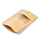 再封可能なクラフト紙袋  再封可能なバッグ  小さなクラフト紙ドイパック  窓付き  ナバホホワイト  15.2x1.1cm X-OPP-S004-01C-4