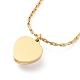 Collier pendentif coeur imitation perle plastique NJEW-A004-09G-3