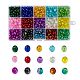 15 couleurs de perles de verre craquelées transparentes CCG-X0011-01-6x8mm-1