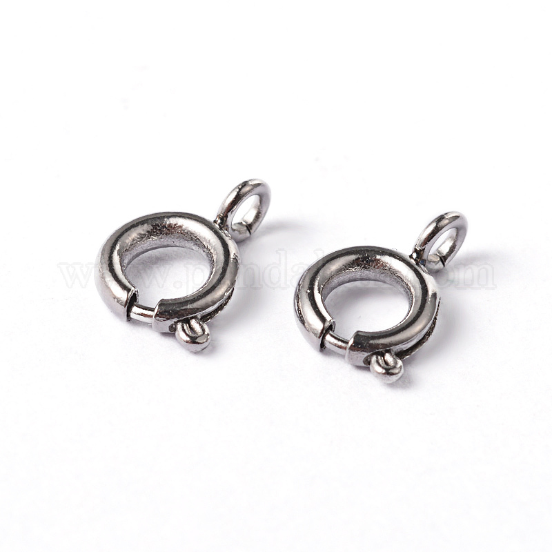 SUNNYCLUE 1boîte 40pièces 2couleurs Fermoirs à Ressort en 304 Acier Inoxydable, Boucles à Ressort en Argent avec Anneaux de Saut Ouverts pour Bracelets Collier Chaîne d'Extension Fabrication de Bijoux
