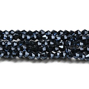 Непрозрачные однотонные гальванические стеклянные бусины EGLA-A039-P3mm-A17