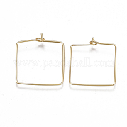 Brass Earring Hooks KK-T038-427G