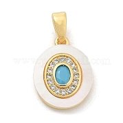 Подвески из латуни с микропаве из циркония KK-M303-02G-06