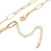 Brass Paperclip Chain Necklace Making KK-S356-575-NF