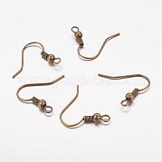 Латунные крючки для сережек KK-S075-AB-NF