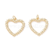 Латунные микропаве прозрачные подвески с фианитом KK-D067-05G-RS