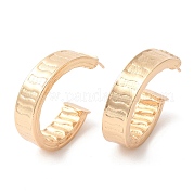 Круглые текстурированные серьги-гвоздики из латуни EJEW-Q765-05G