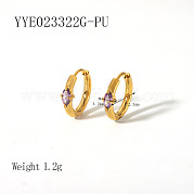 Элегантные серьги-кольца из нержавеющей стали QA3505-3