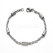 Браслеты-цепочки из нержавеющей стали 304 BJEW-M125-02P
