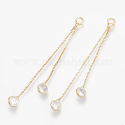 Латунная коробка цепочка кисточкой подвески KK-S348-058