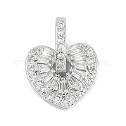 Латунные микропаве прозрачные подвески с фианитом KK-G522-53P-01