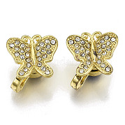 Brass Micro Pave Clear Cubic Zirconia Magnetic Clasps KK-N232-141G-NF