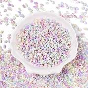 Непрозрачные цвета блестящие стеклянные бусины SEED-T006-02A