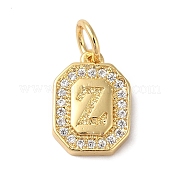 Настоящие позолоченные кулоны из латуни с микропаве KK-L216-002G-Z