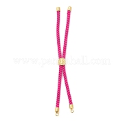 Серебряные браслеты из витого нейлонового шнура DIY-B066-03G-22