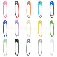 Iron Safety Pins, White, 30x7x2mm, Pin: 0.7mm