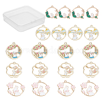 SUNNYCLUE 1 Box 32 Pcs 16 Style Enamel Christmas Charms Christmas Tree Charms Bulk Reindeer Charms for Jewelry Making Candy Cane
