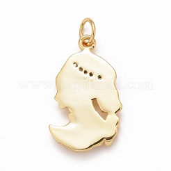 Подвески из латуни с покрытием из прозрачного кубического циркония KK-M229-18G