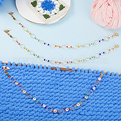 6 шт. сплав эмалированный радуга подвеска для вязания рядов цепочки HJEW-SC0001-51