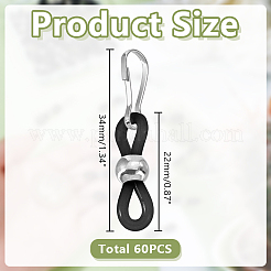 60 шт. железные застежки-молнии HJEW-WH00169