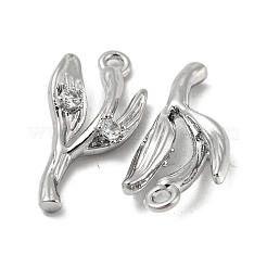 Кулон из латуни с прозрачным кубическим цирконием&nbsp;KK-H460-22P