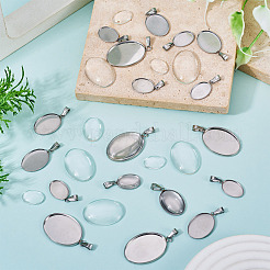DIY-Sets zur Herstellung ovaler Anhänger aus Edelstahl 304&nbsp;DIY-TA0014-44