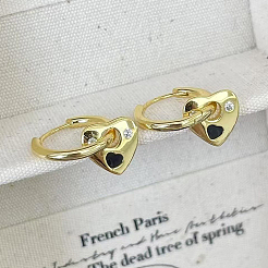 S925 серьги-кольца из стерлингового серебра в форме сердца HE3320