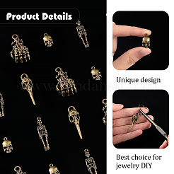 4 стили подвески из сплава в тибетском стиле&nbsp;FIND-FG0002-81