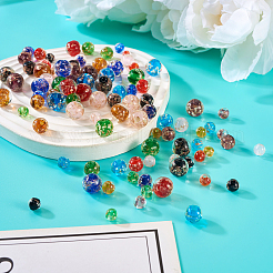 96шт 24 стиля светящиеся бусины лэмпворк ручной работы с золотым песком LAMP-TA0001-05