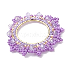 Подвески в виде венков из стеклянных бисеров&nbsp;PALLOY-MZ01005-02